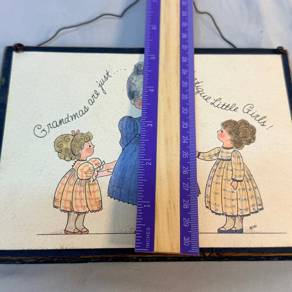Vintage Mimi Wood Wall Plaque Grandmas Are Just Antique Little Girls Sign 8x6